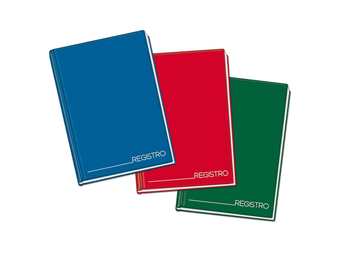 Caderno e Bloco BLASETTI 1342 A4 384 Folhas Azul Verde Vermelho