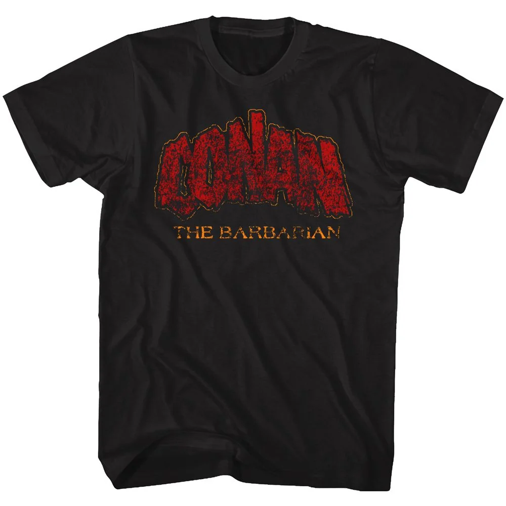 Rockinstone Conan Distressed Logo Black Adult T-shirt Size:s