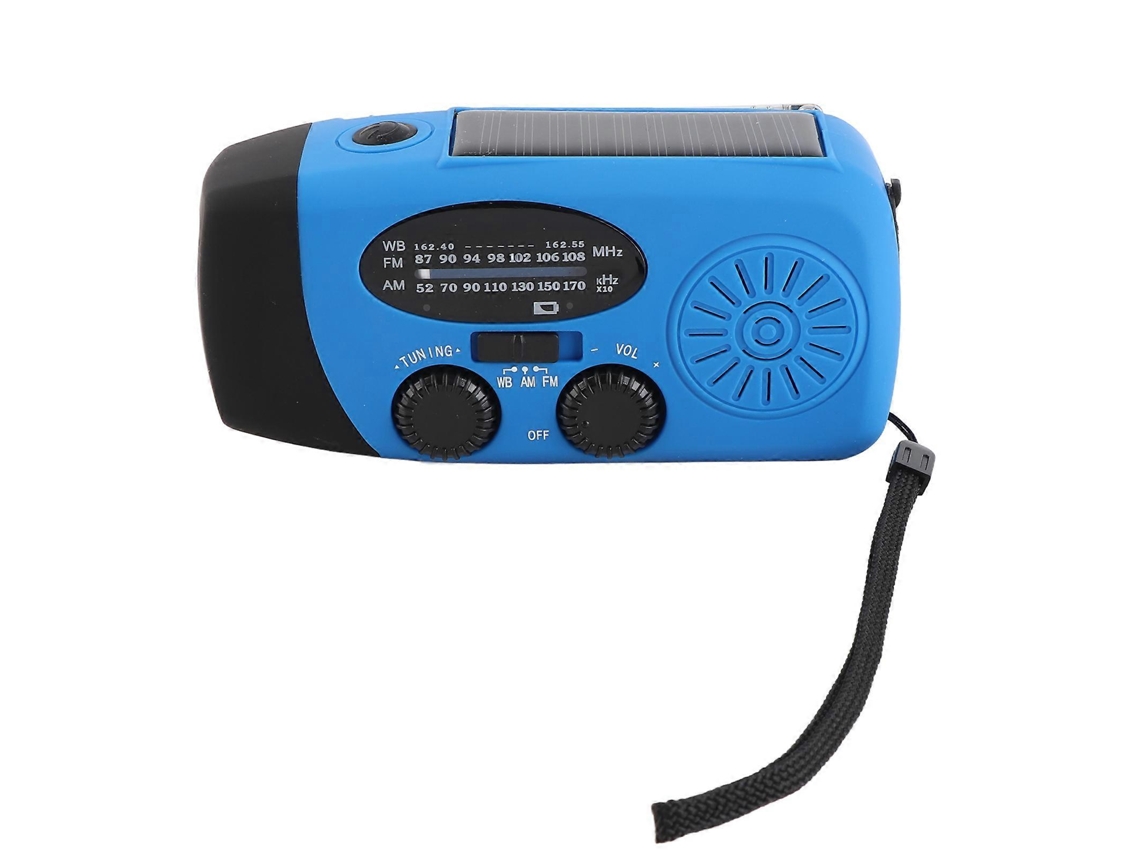 Rádio De Emergência Com Manivela, Rádio Meteorológico Solar, Banco De Energia Am Fm Portátil De 2000 Mah Com Lanterna Led Olysi Shop