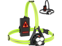 Rebe luz para Correr Recargable Usb Led, 120° Ajustable, 500 Lúmenes, com Cintas Reflexivas e Modos de Iluminação