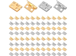 Sewroro 100 Peças Mini Dobradiças De Metal Para Caixas Artesanato E Estojos Joias Madeira, Pequenos Acessórios De Latão