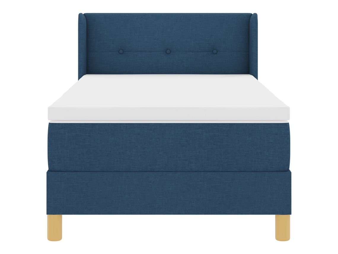 Conjunto 1 Cama Box Vidaxl Azul Tecido (190 X 90 Cm)
