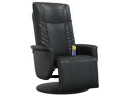 Massage Recliner Chair, Massage Recliner Chairs Vidaxl Preto Couro Artificial