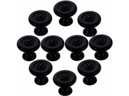 Conjunto De 10 Puxadores Armário Em Bronze Preto, Diâmetro De 23mm, Redondos, Em Liga De Zinco, Para Portas De Armários