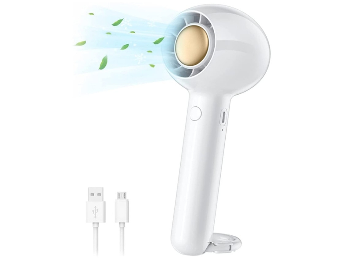 Mini Ventilador Portátil Com Recarregável Usb, Ventilador De Cooling de Vento Forte Ajustável de 2 Velocidades Yizhood (branco)