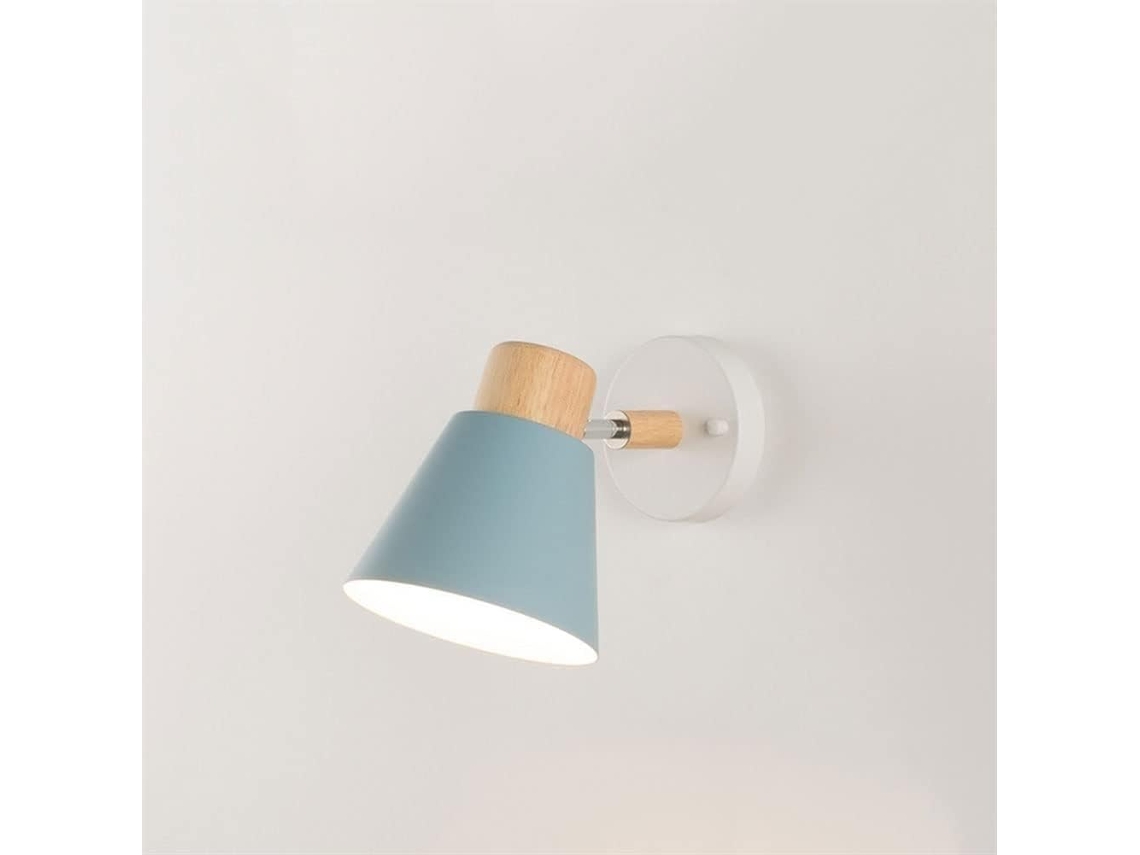 Luminária De Parede E27, Luminária De Metal Com Uma Única Lâmpada, Ferro, Luminária De Parede Interna, Amarelo, Verde