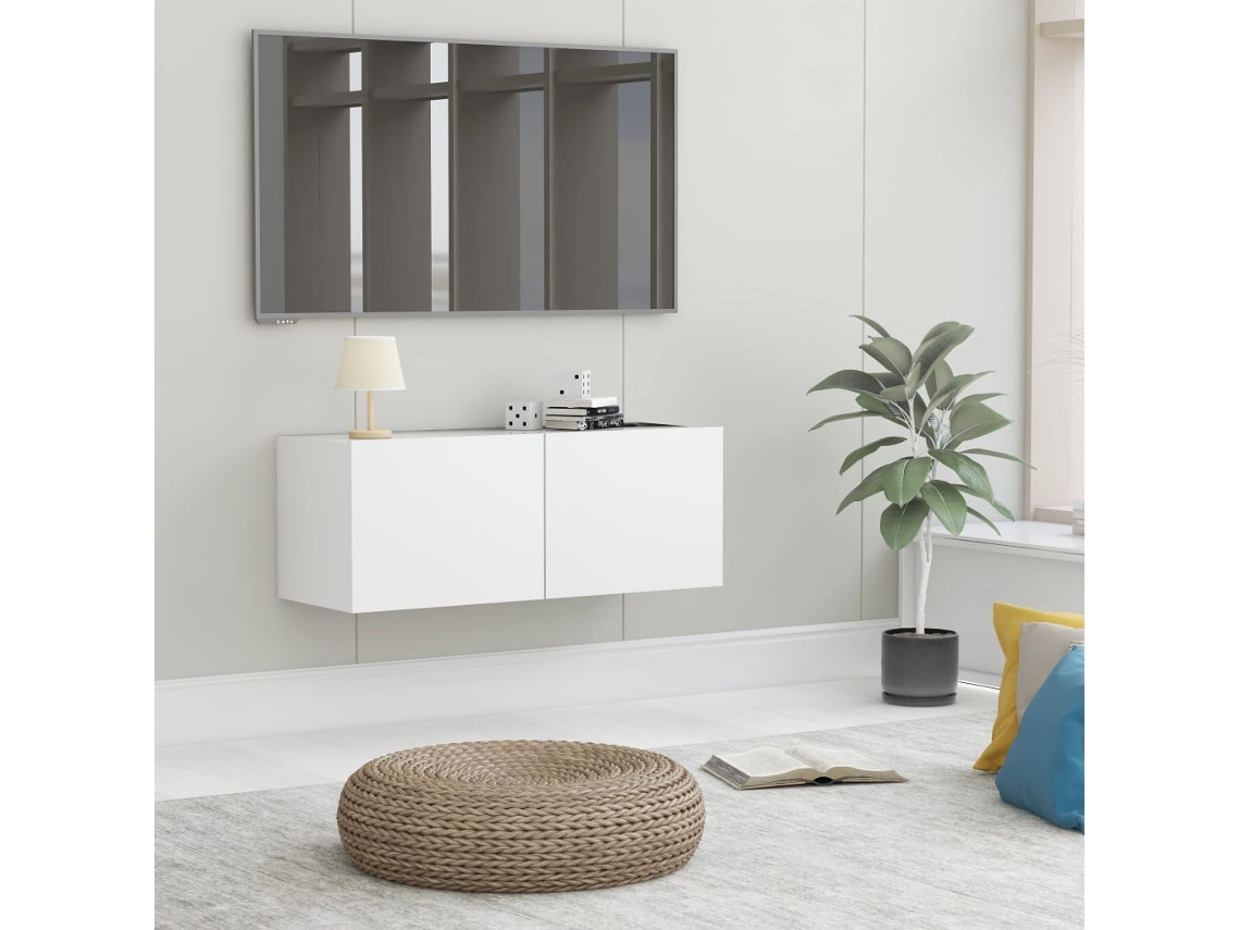 Mã³vel De Tv 80x30x30 Cm Derivados De Madeira Branco DKD HOME DECOR