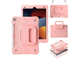 Lurelia Capa Para Ipad 10.2 2019 E 20 E 21 (conjunto Completo), Silicone, Rosa, Proteção Contra Quedas, Uso Diário