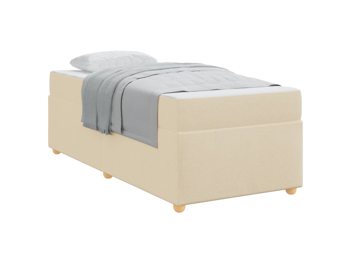 Estrutura da Cama com Colchão Creme Tecido MAISON EXCLUSIVE 90x190 cm