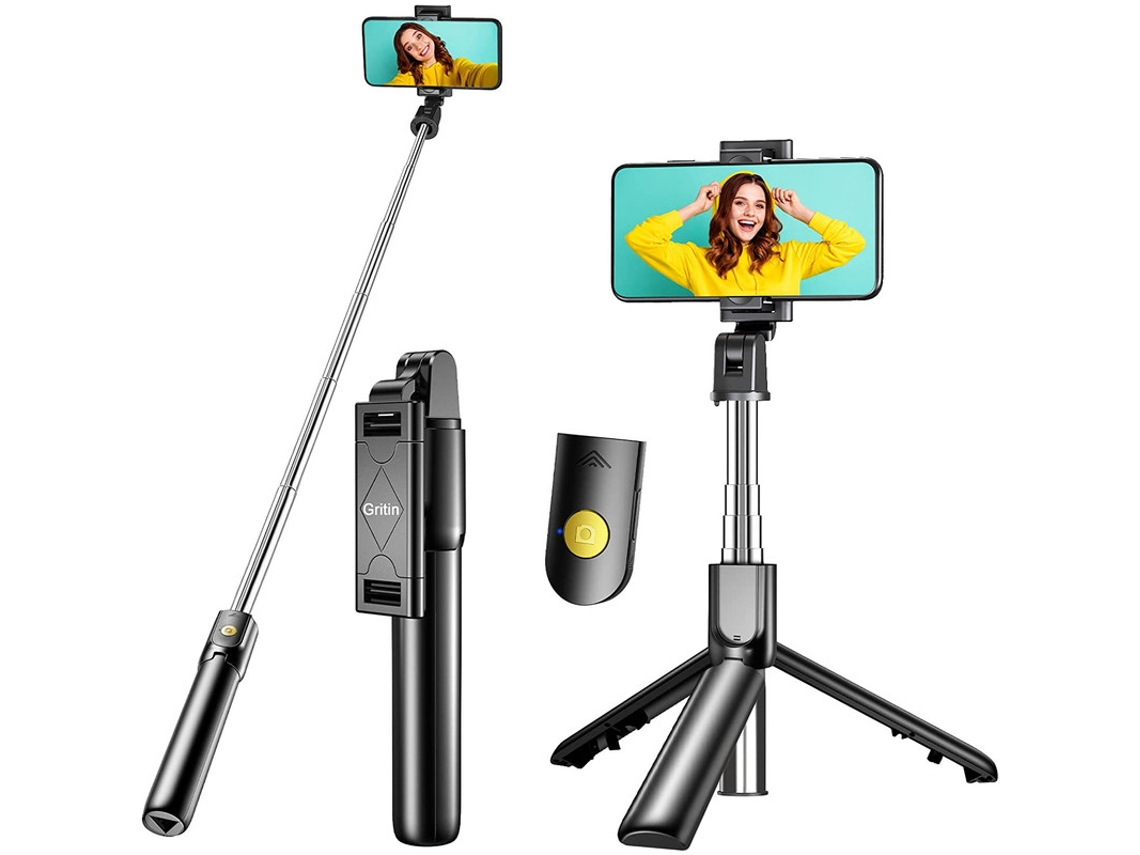 Selfie Stick, Bastão De Selfie Bluetooth 3 Em 1 Estático