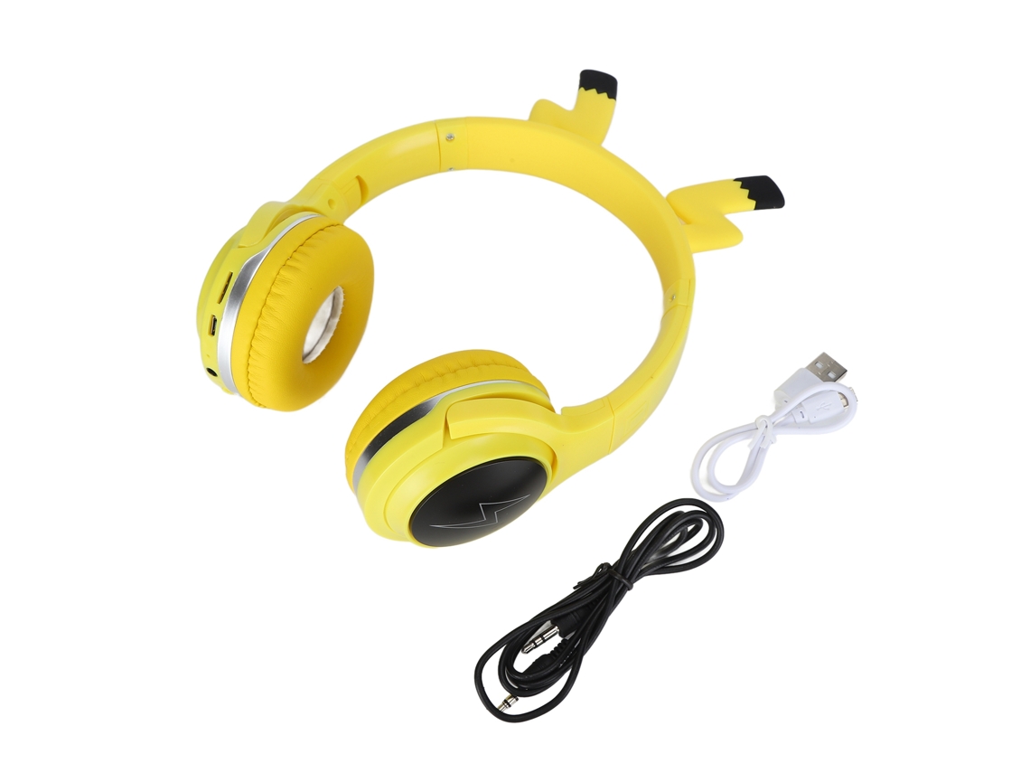 Aetheria fones de Ouvido Infantil Sem Fio Cartoon Bt 5.0 Plegável com Luz 7 Cores para Crianças