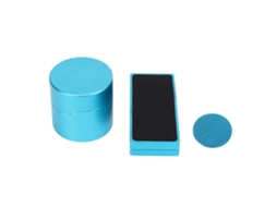 Porta tiza de bilhar magnético LINJOU em alumínio com clip, azul