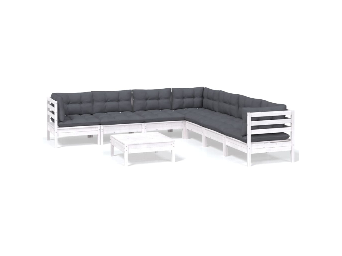 Garden Lounge Set, Garden Lounge Sets Vidaxl Branco Madeira De Pinho (n/a)