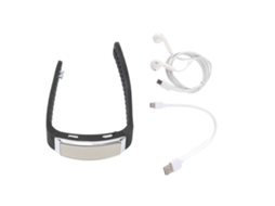 Relógio Gravador Hd com Redução de Ruído Ativa por Voz Recarregável Player de Música Pulseira 8gb Preto Mali