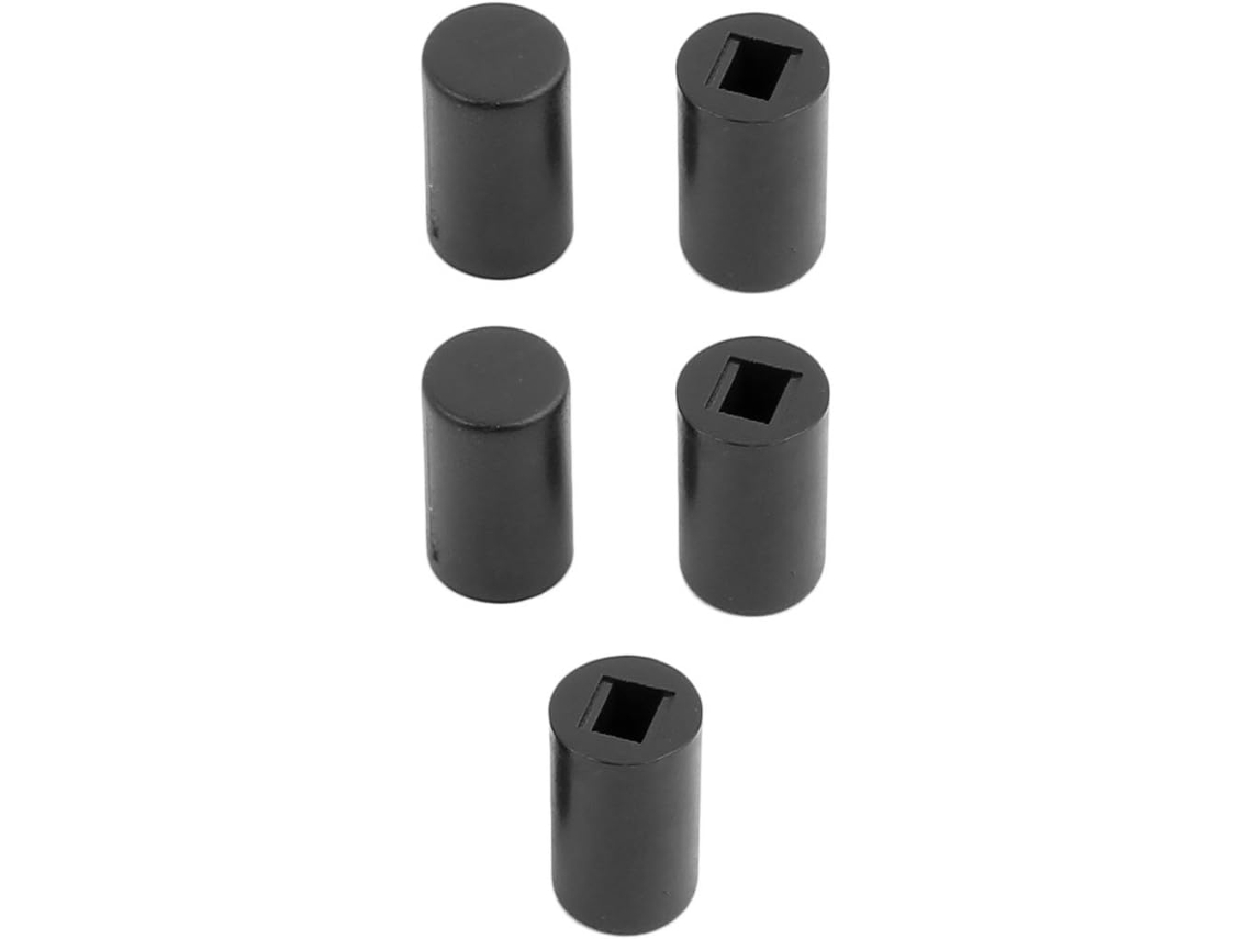 Conjunto de 5 capas protetoras para botões táteis, pretas, várias dimensões CHABERLU