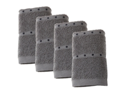 Conjunto de Toalha NEVEANCE Luxuoso Banheiro Rápido Macias Algodão Cinzento - 4pcs (33x74cm)