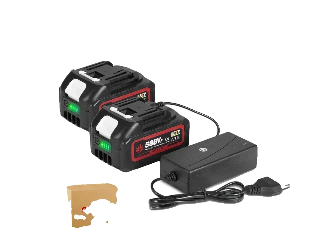 Bateria Recarregável, Capacidade De 22900mah, Compatível Com Ferramentas De 18v, Como Mostrado, 2bateria 1carregador-a
