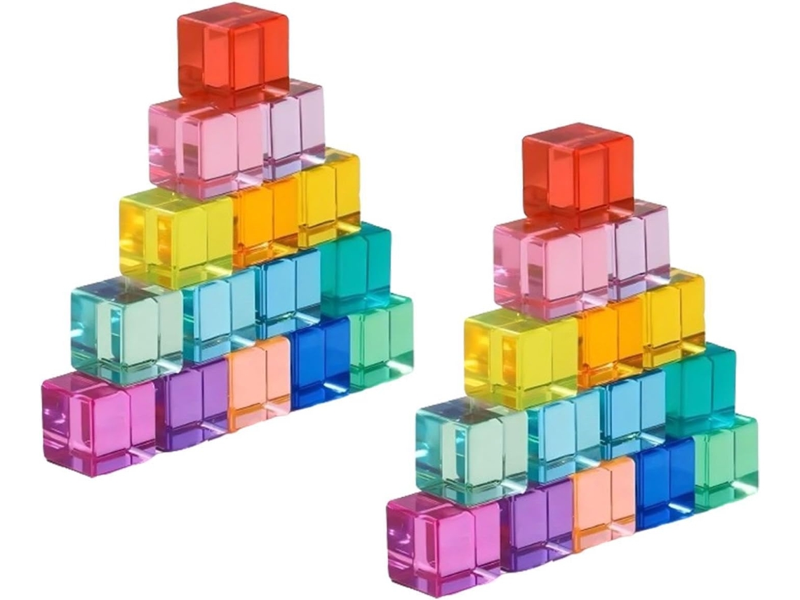 Blocos De Montar, Cubos Acrílico, Brinquedos Educativos Para