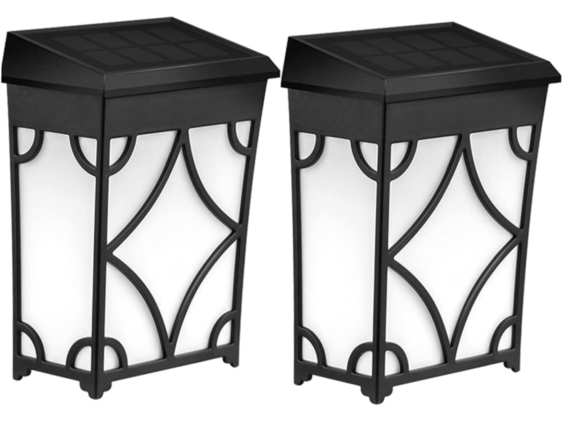 Conjunto De 2 Luminárias Solares De Parede Para Jardim, Iluminação Externa Para Calçadas E Pátios.