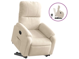 Poltrona elevatória VIDAXL Bege Microfibra (75x89.5x103.5cm)
