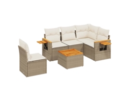 Garden Sofa Set, Garden Sofa Sets Vidaxl Bege Rattan / Vime (n/a)