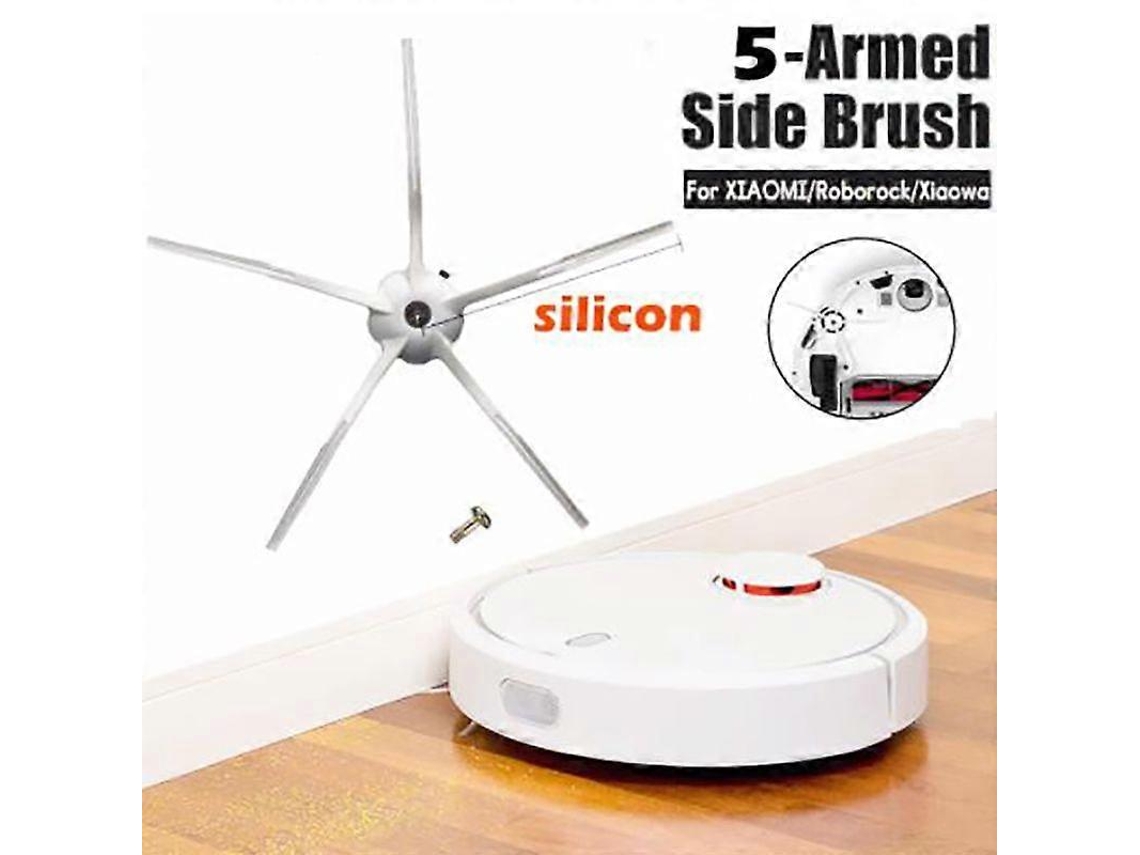 Escova Lateral De 5 Braços Em Silicone Para Robô Aspirador Compatível Com Roborock