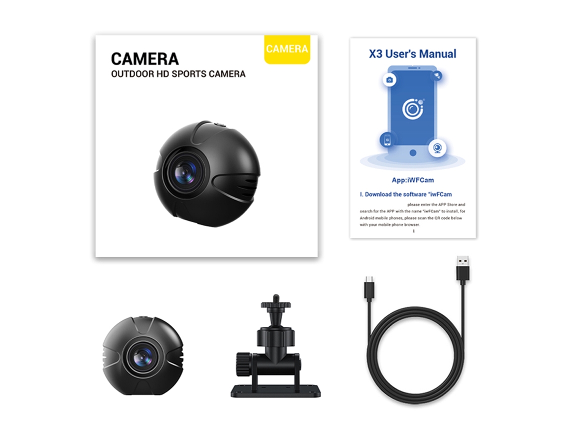 Mini 1080p Wireless Monitor Camera Smart Wifi Camera Built-in Battery Supports Night Vision Motion Detection For Home Office With Mounting Bracket