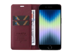 Yikatu Yk-001 Para Iphone 6/7/8 4,7 Polegadas/se (2020)/(2022) Capa Magnética Com Fecho Automático E Suporte Tipo Carteira