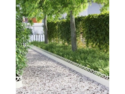 Vidaxl Delimitadores De Relvado 20 Unid. 103 X 0,05 X 22 Cm Aço Branco