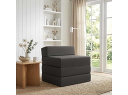 Vidaxl Sofá Cama Dobrável Cinzento-escuro 200 X 70 X 15 Cm Tecido