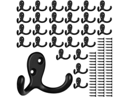 Conjunto De 28 Ganchos De Parede Reforçados De Dupla Face Com 56 Parafusos, Estilo Retrô, Para Pendurar Roupas E Ferramentas