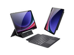 Série Dux Ducis Dk Compatível Com Samsung Galaxy Tab S9, Teclado Coreano Com Retroiluminação E Capa De Couro Pu Para Tablet Facpoet