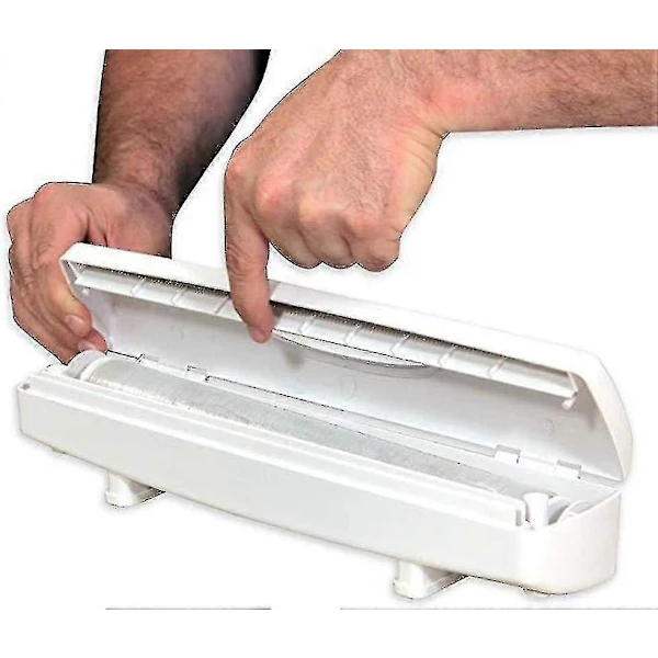 Dispensador Para Folha De Plástico Ou Alumínio Na Cor Branca, 30 Cm - B5, Conjunto De 2 Dispensadores De Papel Alumínio E Cortador De Papel -