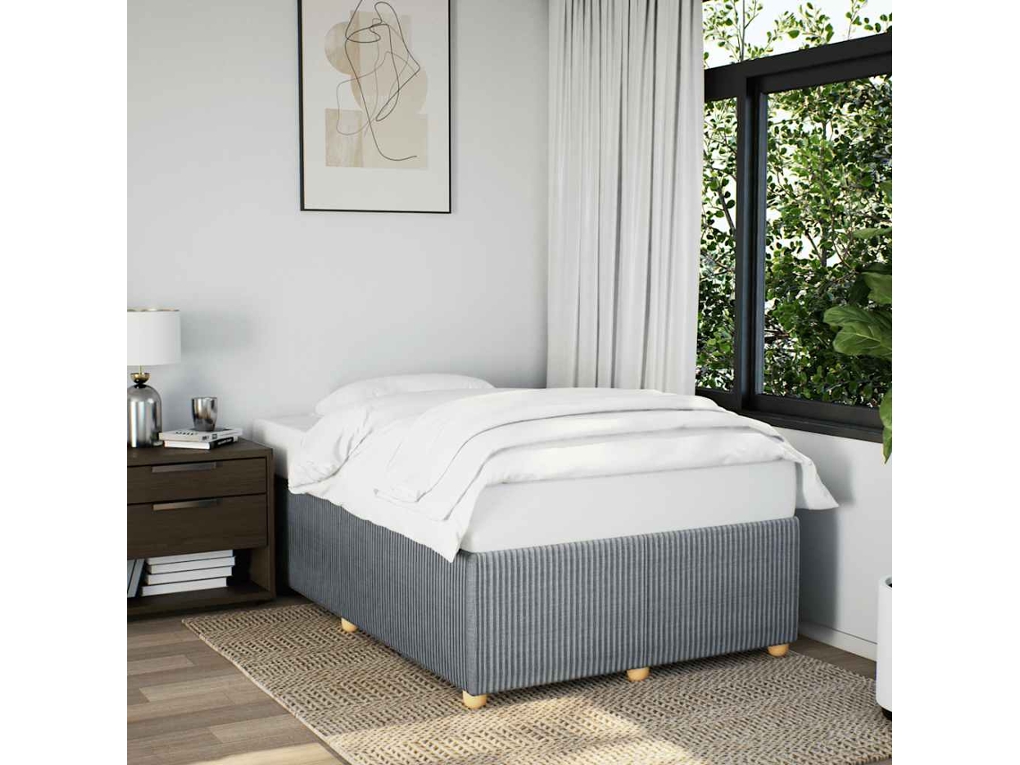 Vidaxl Estrutura De Cama Sem Colchão 120x200 Cm Tecido Cinzento-claro