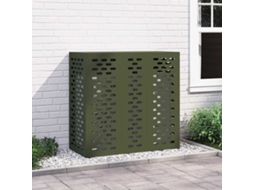 Vidaxl Capa De Ar Condicionado Verde-azeitona 110 X 50 X 105 Cm Aço