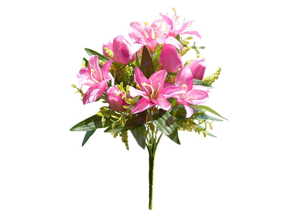 Laxiscreed Flores Artificiais Tulipa Rosa De 39 Cm Para Decoração De Casa E Memória