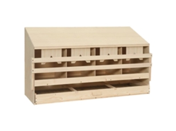 Vidaxl Ninho P/ Galinhas 4 Compartimentos 106x40x59 Cm Pinho Maciço