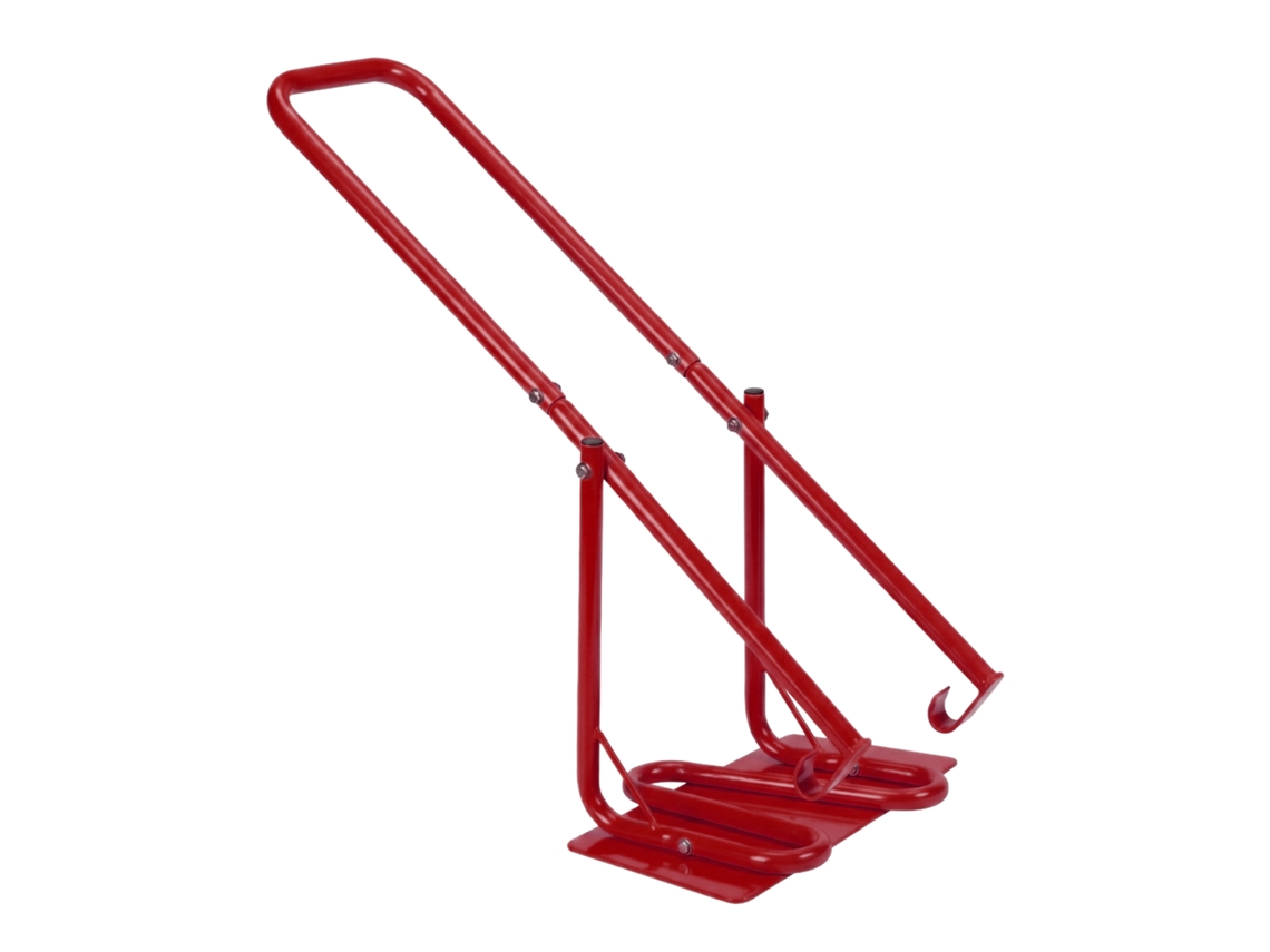 Relaxdays Compactador De Lixo Para Contentores, Placa Metálica, Lixo Doméstico, Plástico, Manual, Aço, Vermelho