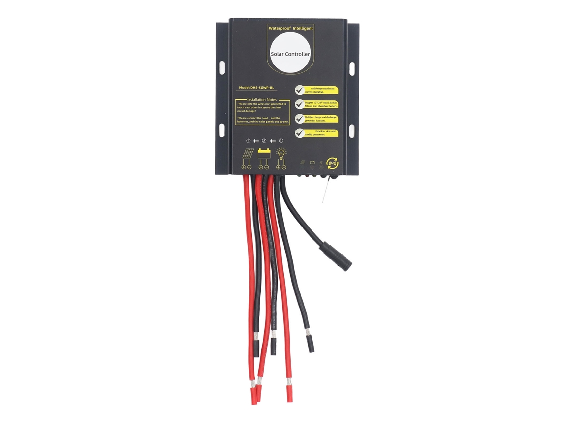 Controlador de Carga Solar PWM 12/24V 30A Primerox Bluetooth Resistente à Água Marca