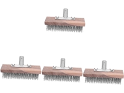 Conjunto De 4 Escovas Removedoras De Manchas Para Limpeza De Pisos Metálicos Soldados.