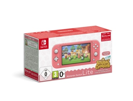 Consola  Switch Lite + Animal Crossing Coral