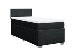 Cama com Molas/colchão 100x200 Cm Tecido Preto MAISON EXCLUSIVE