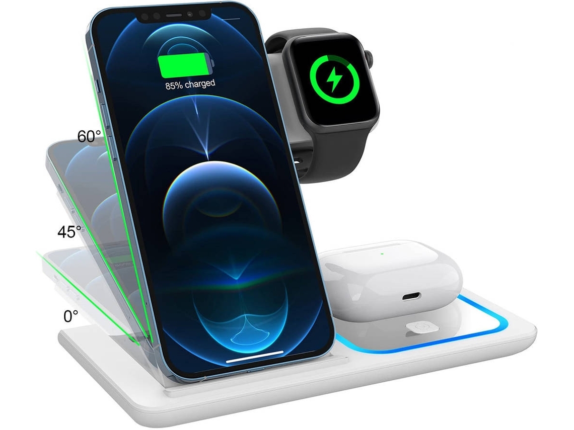 Carregador Sem Rápido Certificado para iPhone 13 Pro/12 Pro/13 Pro Max/SE/13/12/XS/8/XR/11 YIZHOOD Seda Branco