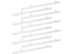 Conjunto De 10 Suportes Para Cartazes Em Pvc, 40 Cm, Com Ganchos Integrados, Trilhos Estáveis E À Prova D'