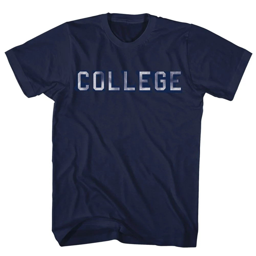 Rockinstone Animal House Movie Distress College Navy Adult T-shirt Size:s