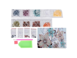 Kit De Pintura De Diamantes 5d Diy Com Pedras Redondas Decoração De Parede Lar Arte Manual