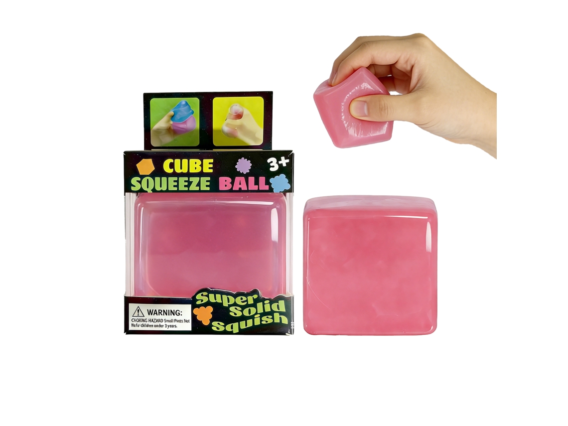 Cubo Rosa Squishy Anti stress da Marca Laxiscreed, Leve e Conveniente para Descontrair em Movimento LAXISCREED