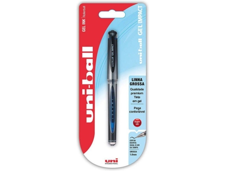 Roller Gel Impact, Ponta Grossa, 1,0 mm,  Azul