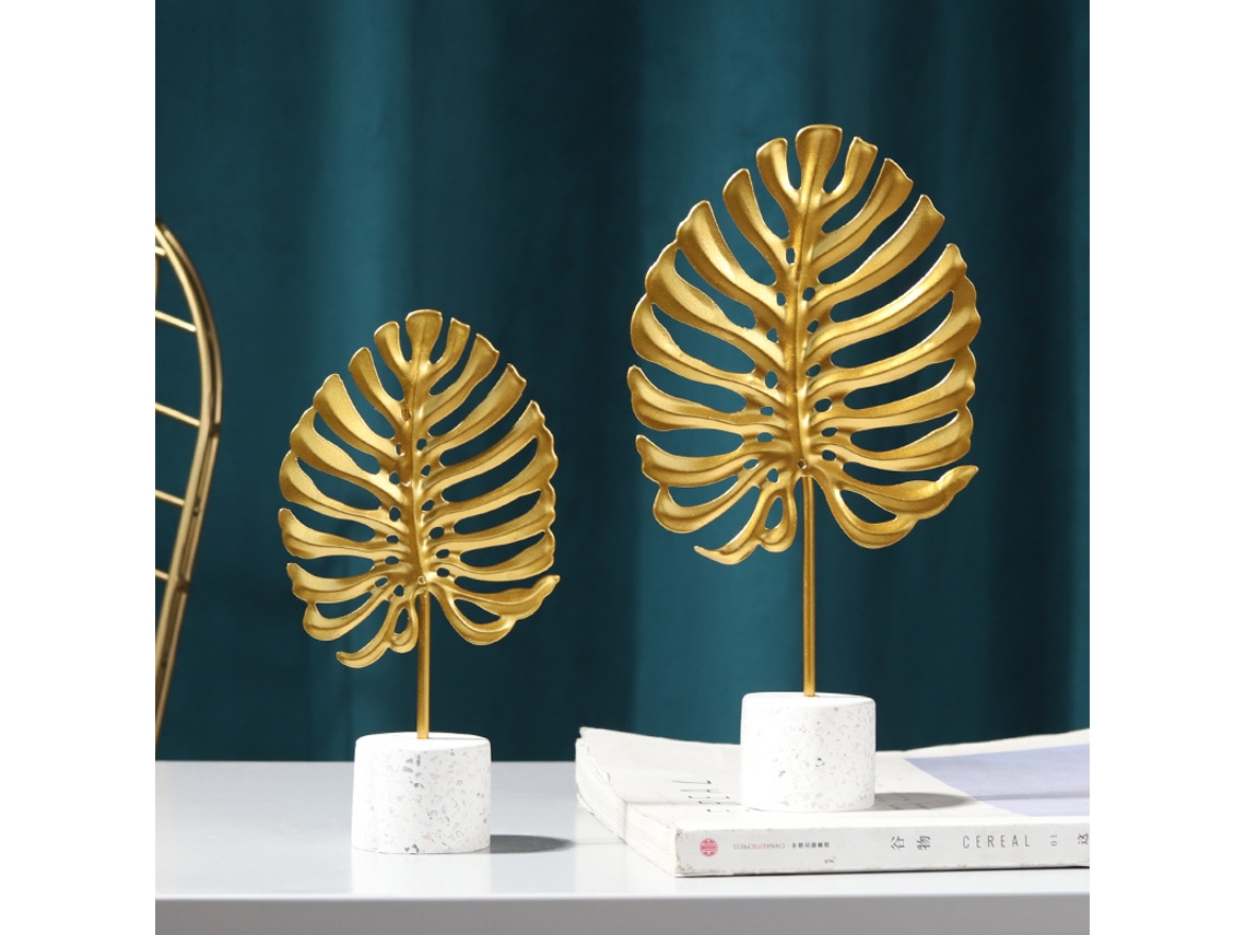 Decoração de Metal Ins Nordic Tartaruga Folha Ginkgo Mesa Casa Pequena