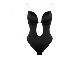 2026-body Braga Moldeadora Sem Mangas Sem Espalda Decote Profundo Uk Tanga Sem Costuras Ajustável Miss Moly S Negro